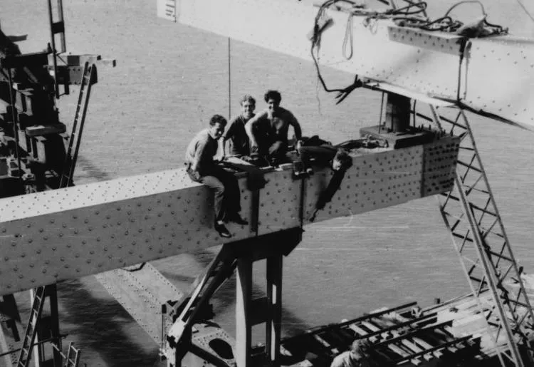 Steel erectors on the Harbour Bridge.