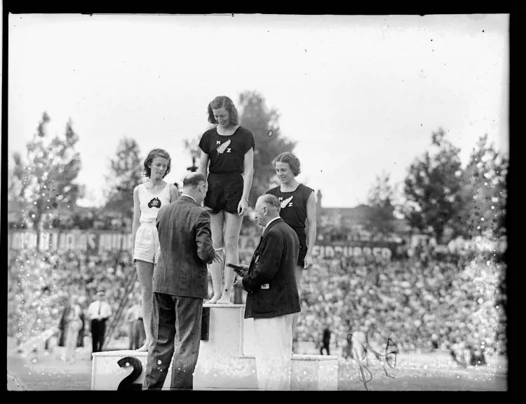 British Empire Games, Women's Long Jump Podium, Eden Park, 1950