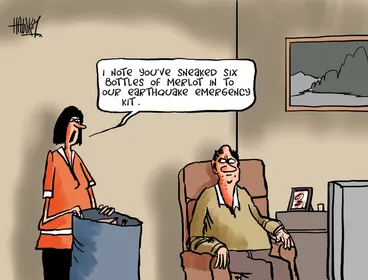 Image: Hawkey, Allan Charles, 1941- :Emergency kit. 24 July 2013