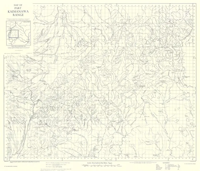 Map of Part Kaimanawa Range.