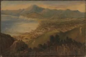 Image: Te Aro Flat near Captain Sharpe's residence, Wellington, New Zealand / [Samuel Charles Brees]
