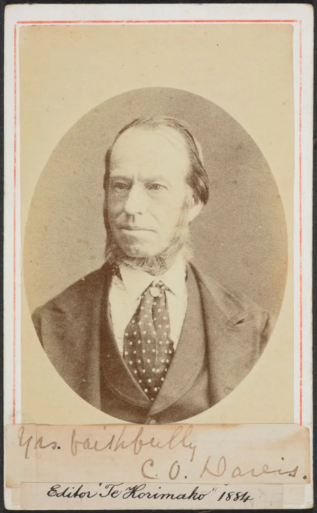 C.O. Davis, editor "Te Korimako"
