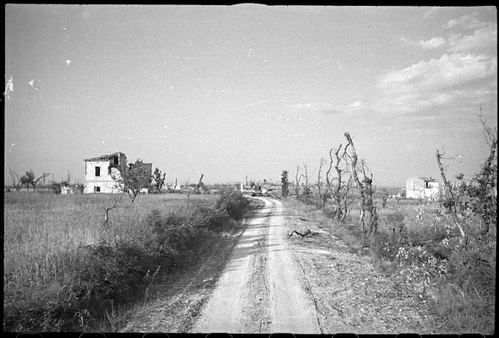 Deserted road to Orsogna, Italy
