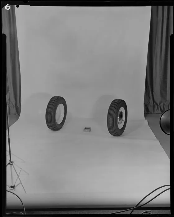 Car tyres in studio