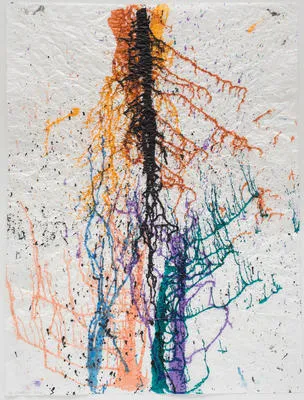 January Music (paper, hand, ink, eye, wind) #30