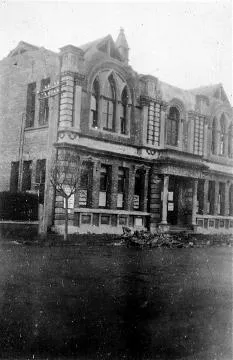 Seddon Memorial Technical School building after the earthquake