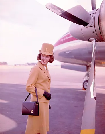 Image: Air Hostess Uniform 1965 Gold 002