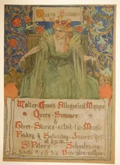 Poster - Walter Crane's Allegorical Masque 'Queen Summer'