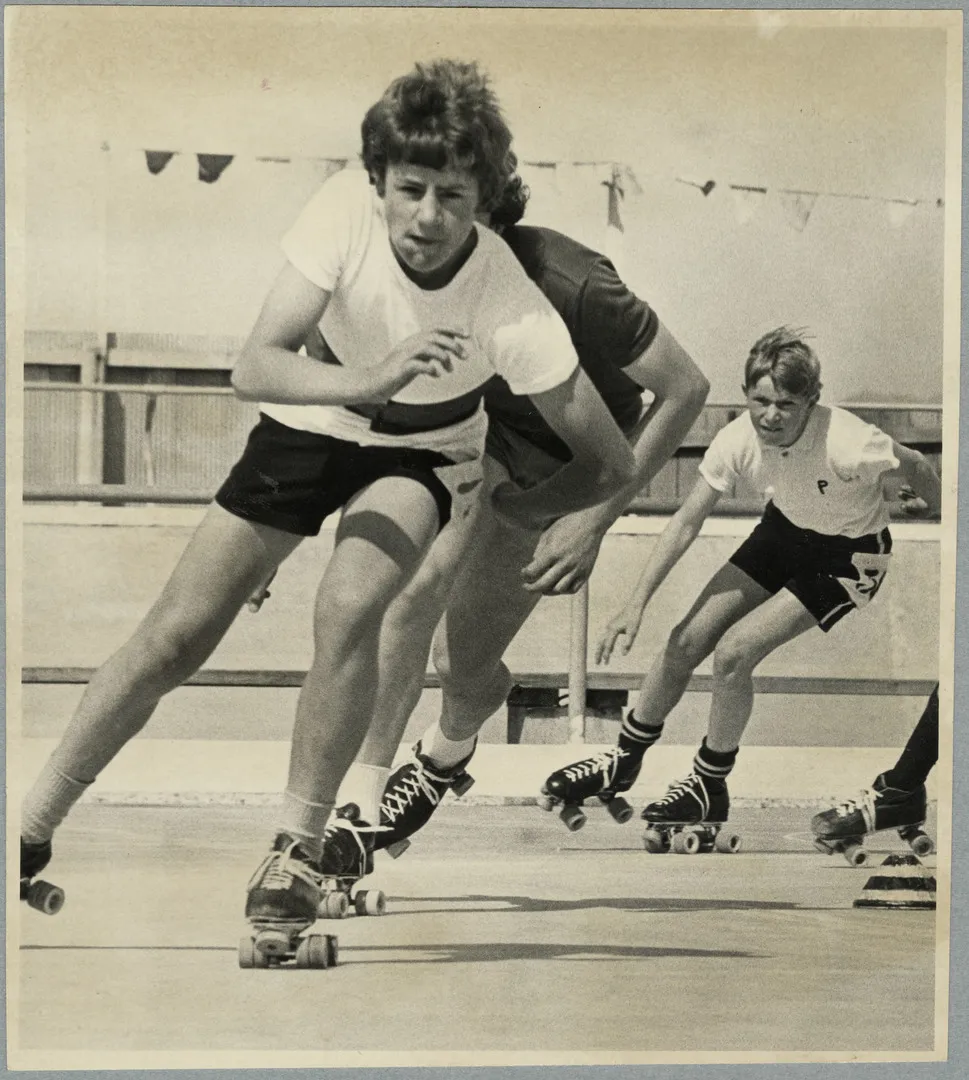 Brent Roberton skating in South Island championships