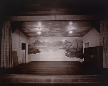 Image: Hall interior. South Springston, near Leeston. From the portfolio: View - 10 Photographs by Laurence Aberhart