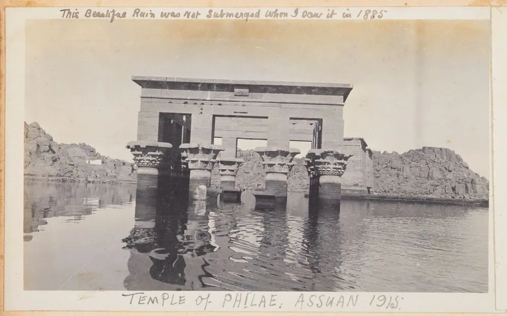 Temple of Philae, Assuan 1915. From the album: Photograph album of Major J.M. Rose, 1st NZEF