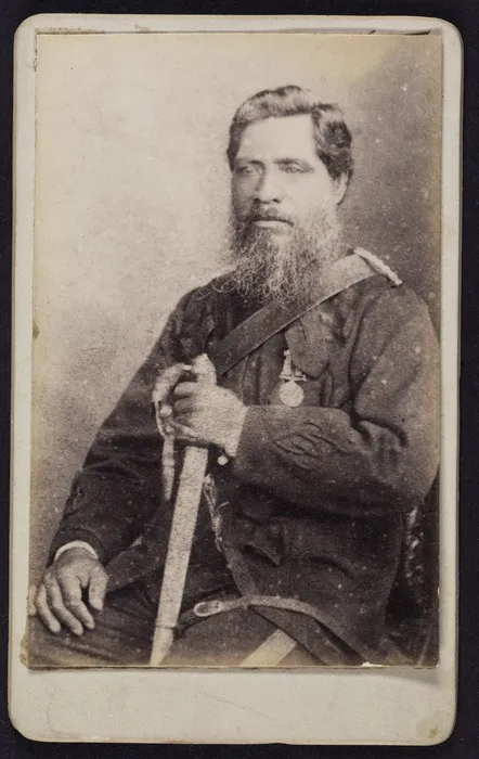 Photographer unknown :Portrait of Major Ropata Wahawaha