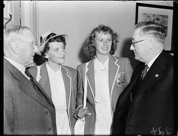 Image: Canadian athletes for the 1950 British Empire Games with Mr Appleton