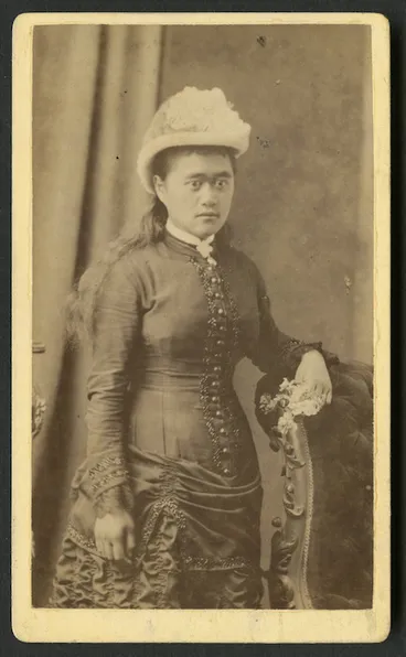 Image: Lawrence, Samuel Charles Louis, active 1833-1891: Portrait of Harena Kauamo Te Kotuku