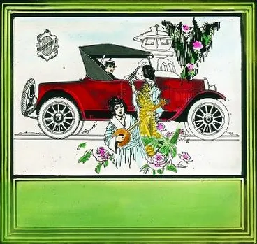 Oldsmobile Roadster car : glass slide Image: Oldsmobile Roadster car : glass slide