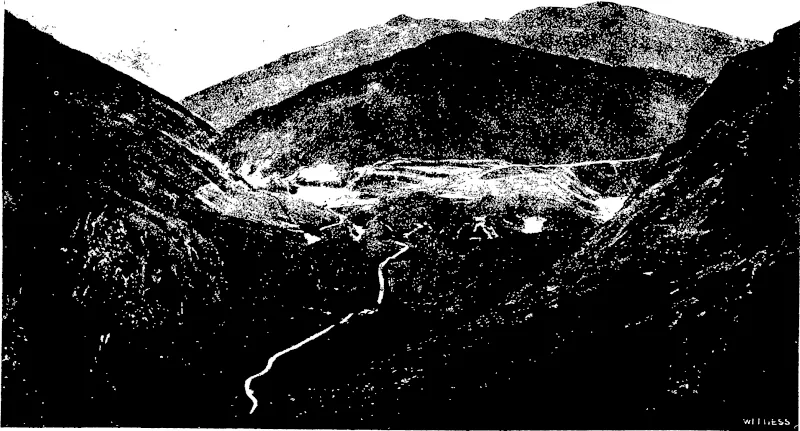 IN THE LAKES DISTRICT OF OTAGO: VIEW LOOKING TOWARDS ARTHUR'S POINT FROM QUEENSTO^N HILL (Photos by Guy i (Otago Witness, 08 March 1905)