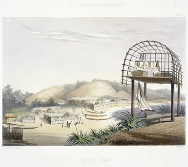 Image: [Angas, George French] 1822-1886 :Taupo pa / George French Angas. J W Giles lithog. 1847.