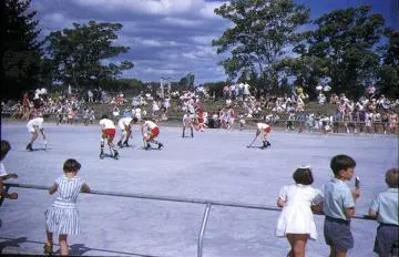 Roller hockey on Masterton Skating Rink : digital image