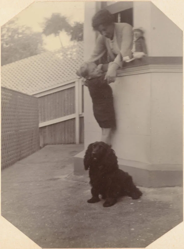 Boy climbing through a window?