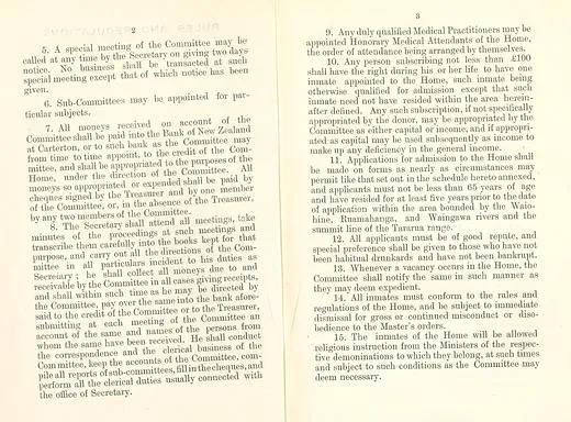 Rules and Regulations of the Carterton Home Page 2 and 3