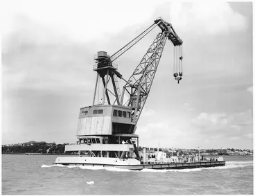 Image: Auckland Harbour Board's 100 ton floating crane - Photograph taken by Barry McKay Industrial Photography Ltd