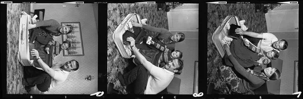 Joan Harnett packs with her family