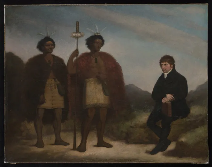 Barry, James : [The Rev Thomas Kendall and the Maori chiefs Hongi and Waikato]