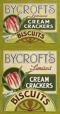 Bycroft's Cream Crackers (trade label for biscuits)