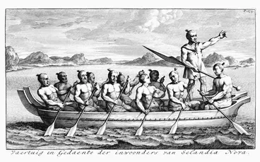 Image: Gilsemans, Isaac :Vaertuig en Gedaente der inwoonders van Selandia Nova. P. 173 [Amsterdam, 1705]