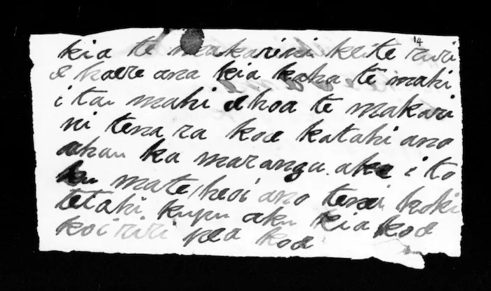 Undated letter from Hineipaketia to McLean