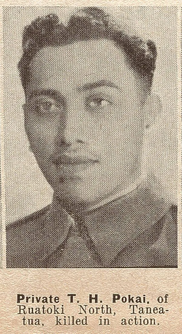 Private T. H. Pokai, of Ruatoki North, Taneatua, killed in action