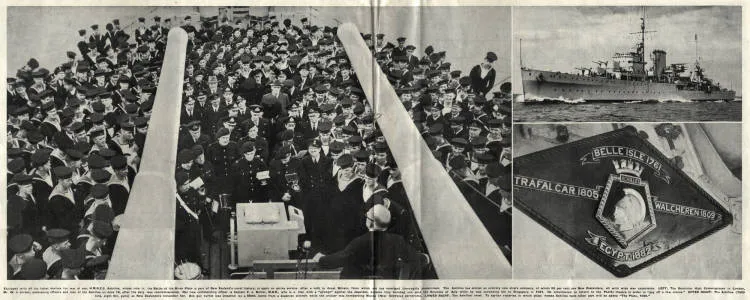 H.M.N.Z.S. Achilles is recommissioned after being refitted and modernised