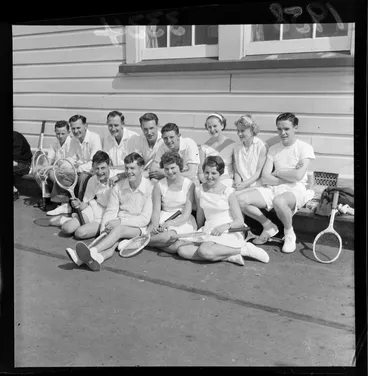 Image: Tennis players at Miramar United Tennis Club