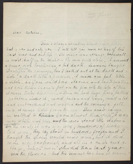 Letters from Frieda Lawrence to Katherine Mansfield and John Middleton Murry