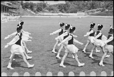 Marching girls at Carlaw Park Image: Marching girls at Carlaw Park