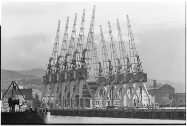 Image: Cranes on Glasgow Wharf, Wellington New Zealand