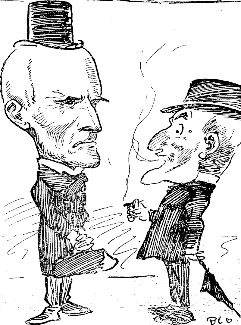 XMAB JOYS.  " Well, Doctor, how are things ? Busy just now ?"  "Not at all. We doctors are never*busy before Christmas. After the festivity is the time when we come in. (Observer, 29 December 1906)