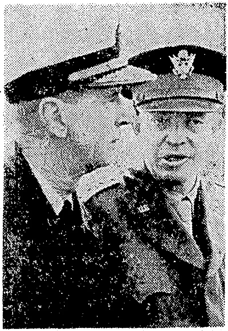 General Eisenhower, Supreme Commander-in-Chief, and Admiral Ernest J. King, Commander-in-Chief of the United States Fleet. (Evening Post, 22 July 1944)