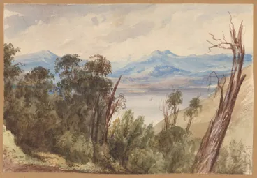Image: Wellington Harbour from Kaiwharawhara Hill, 1863