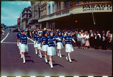 Marching girls in Quay Street Image: Marching girls in Quay Street