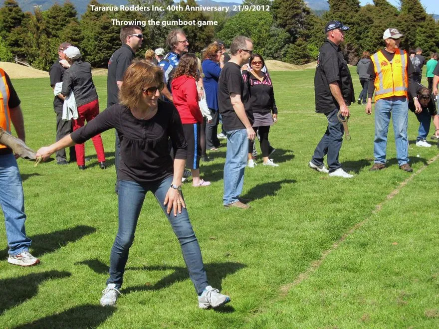 Gumboot throwing at lunch time