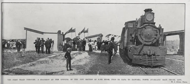 The first train through