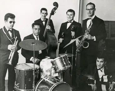 Image: Hi-Lites band, 1960s; saxophonist unidentified.