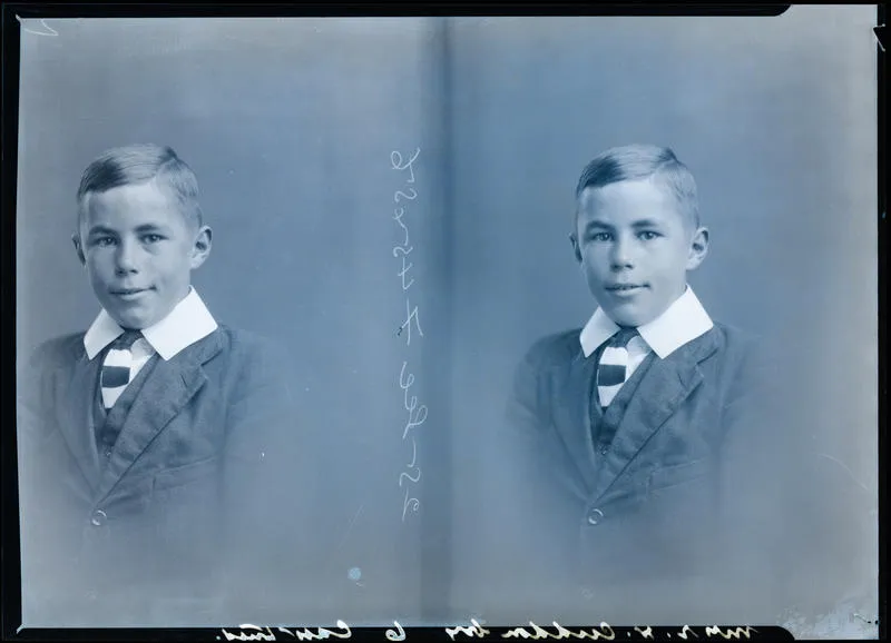 Film Negative: Mrs R W Cuddon's son (twin negative)