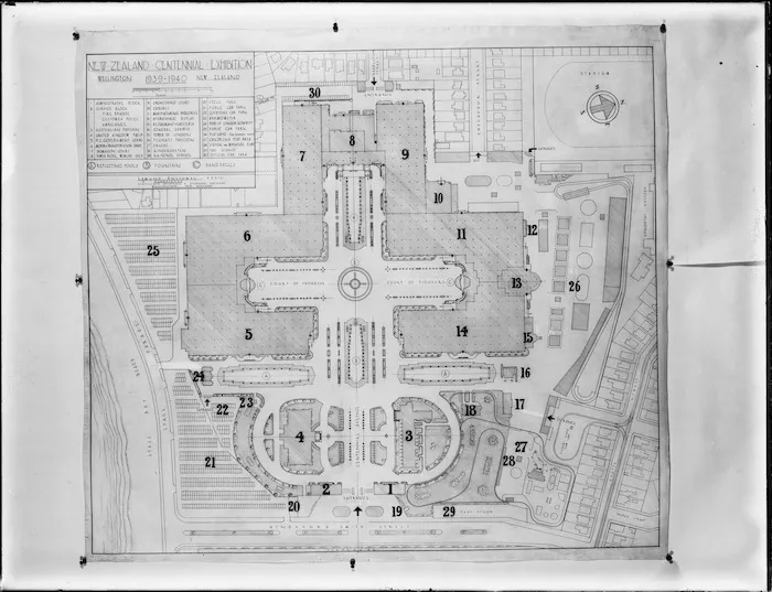 Plan of New Zealand Centennial Exhibition, Wellington