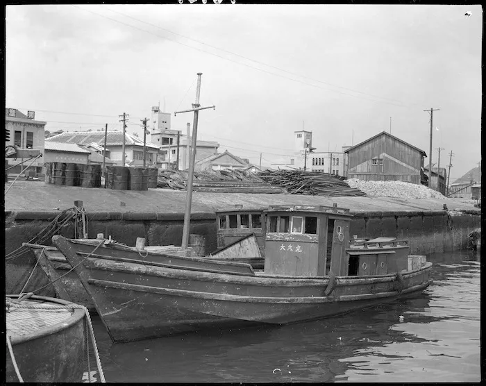 Boats which brought illegal Korean immigrants to Japan, at Shimonoseki