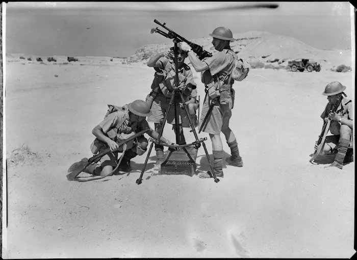 Anti-aircraft training with Bren guns near Maadi