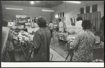 Image: Art society at Coast Road church, Wainuiomata