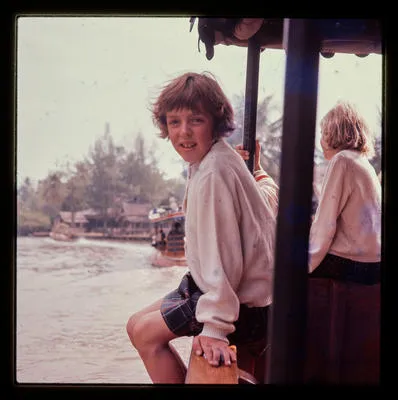 [Belinda Hillary on a river boat]