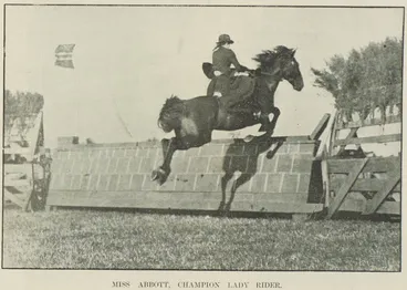 Image: Miss Abbott, champion lady rider